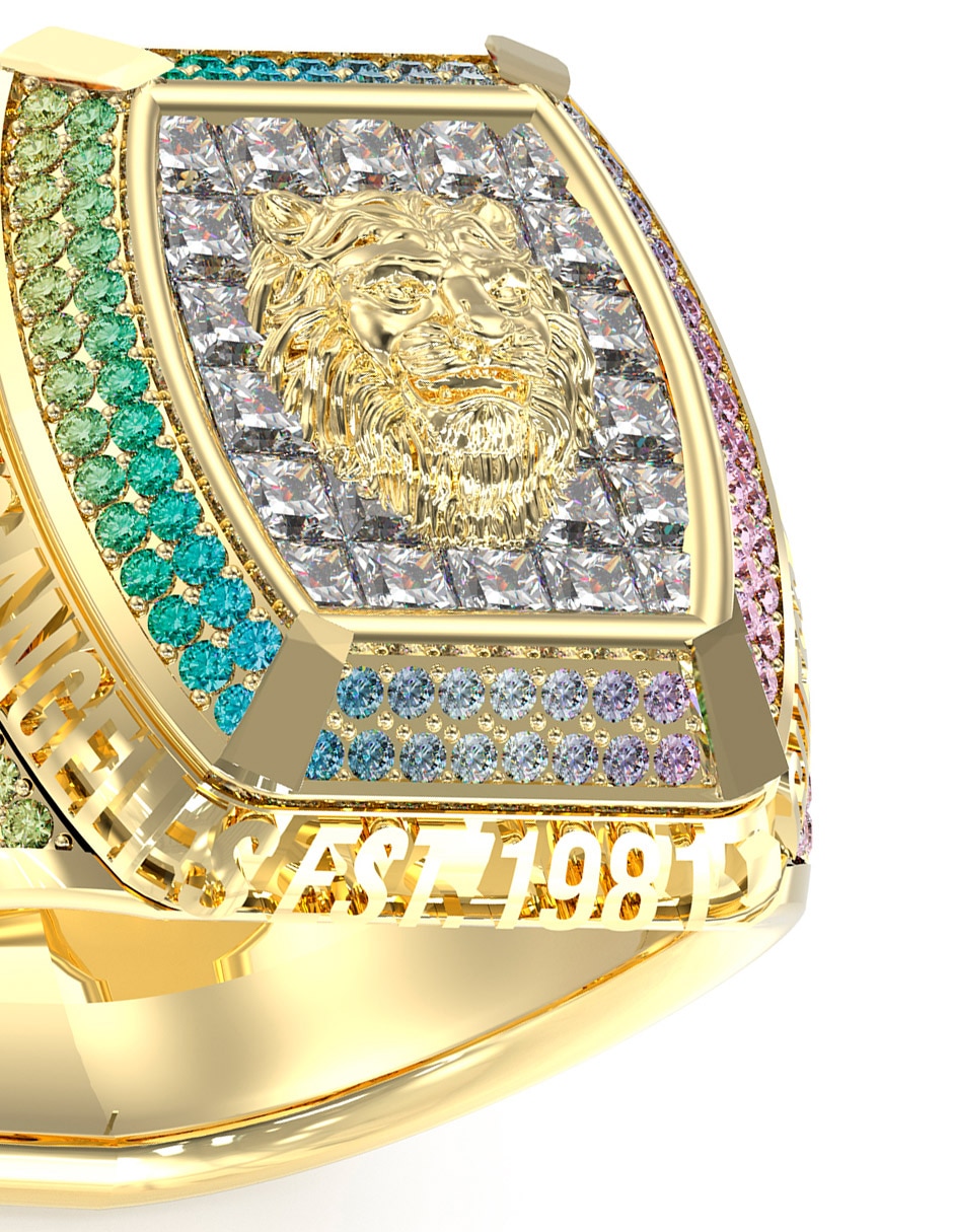 Anillo Lion King León zirconia brillante 3