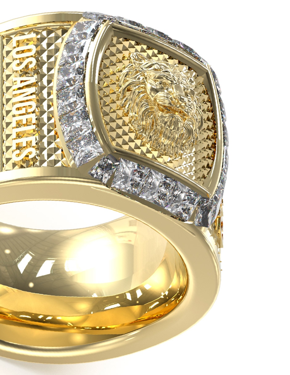 Anillo Lion King Leones zirconia brillante 3