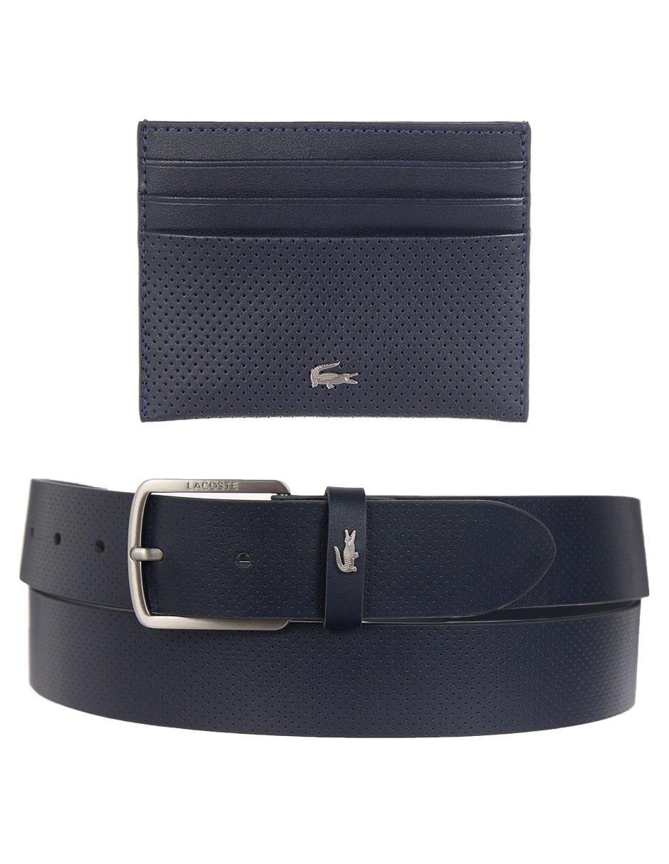 Set cinturón de piel bovino para hombre