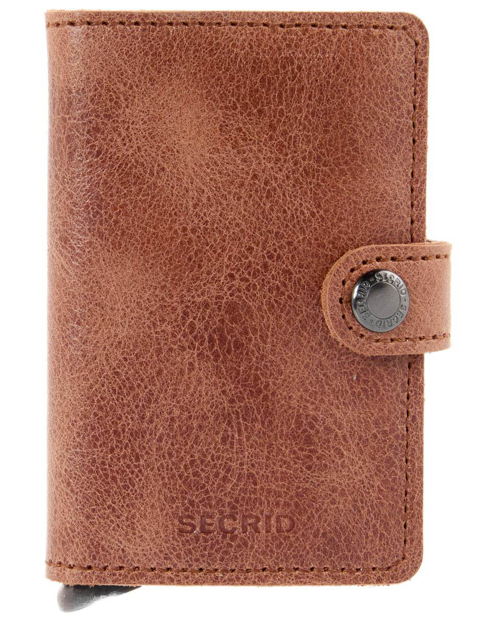 Tarjetero de piel para hombre