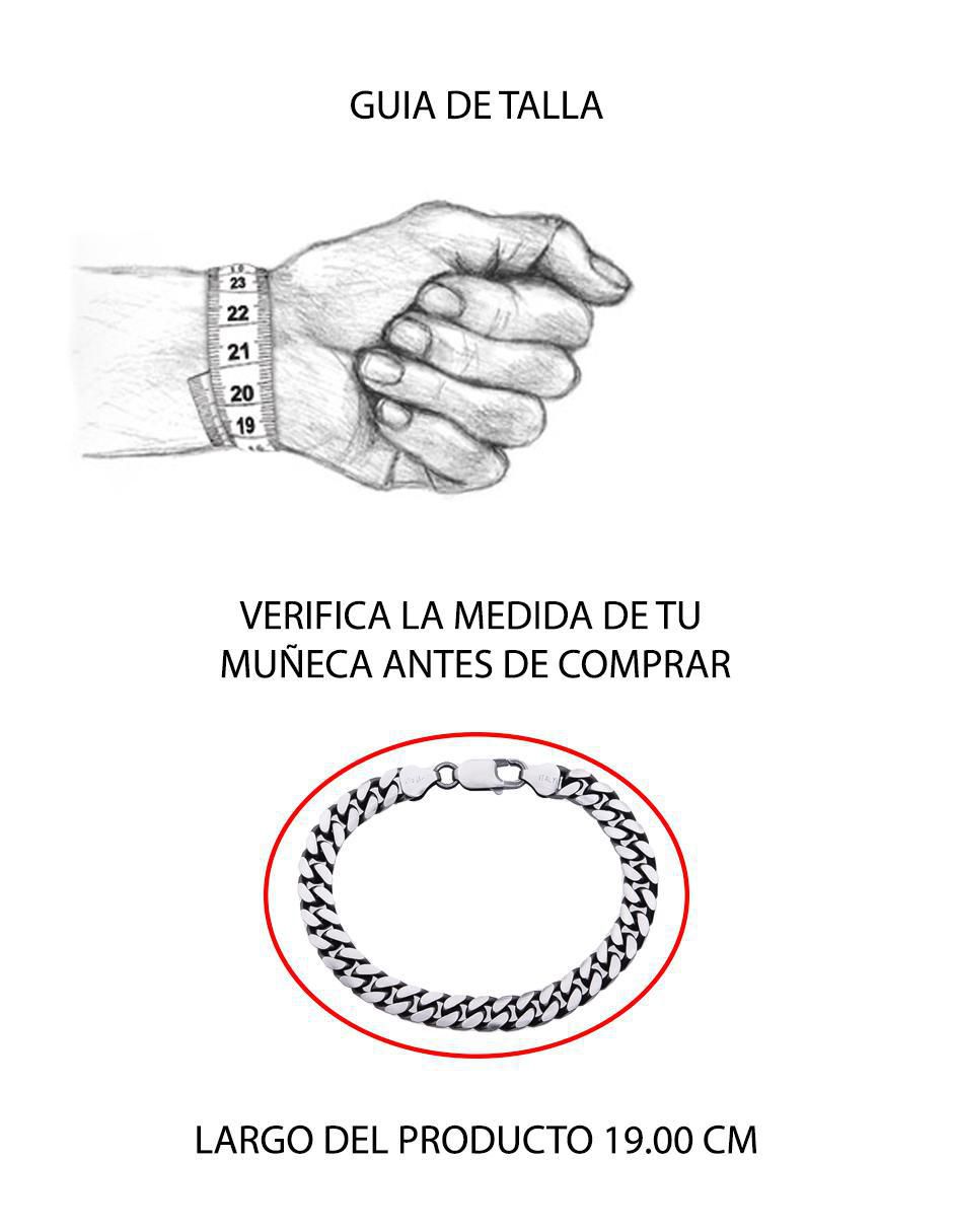 Pulsera de plata P 925 con acabado mate 6