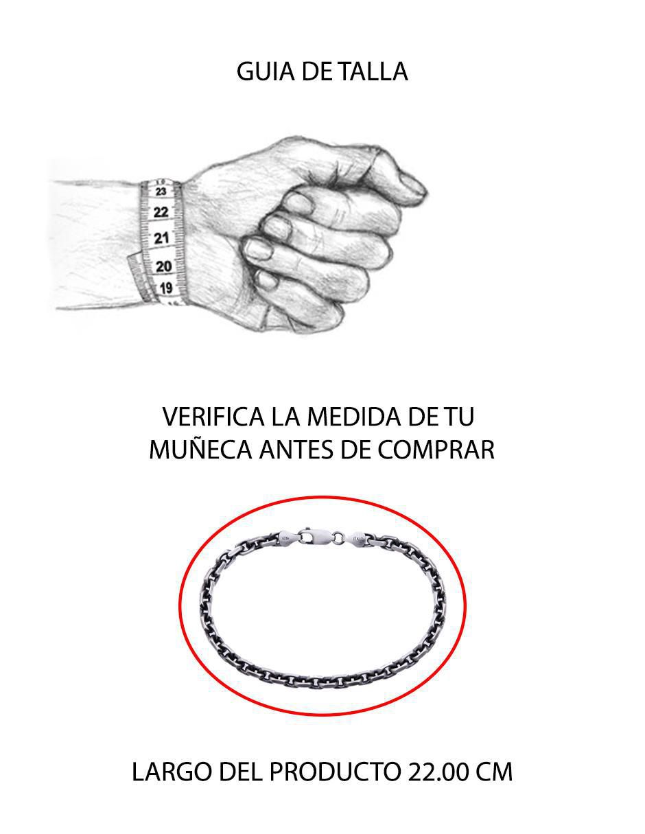 Pulsera de plata P 925 con acabado mate 5