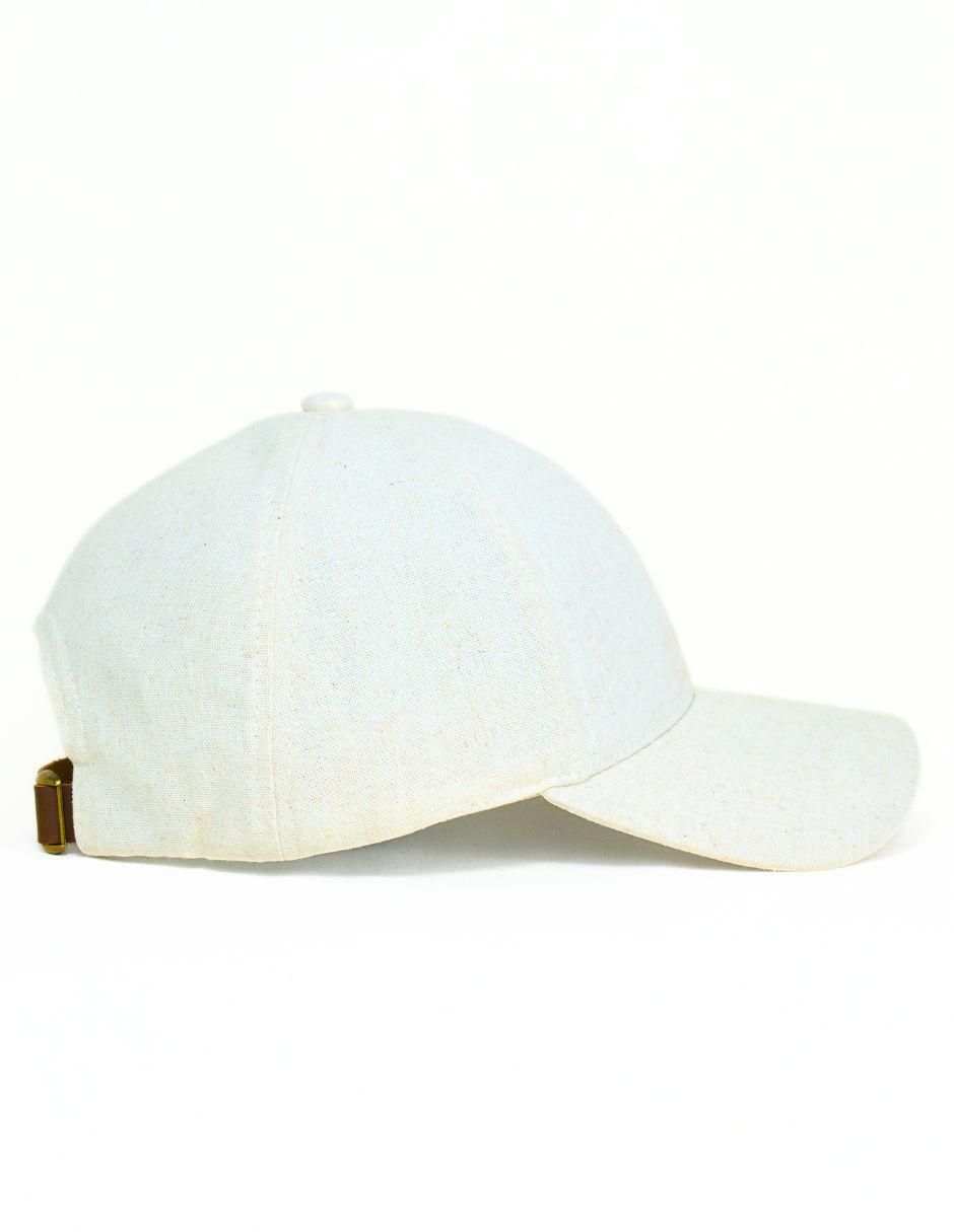 Gorra visera curva hebilla Linen unisex 4