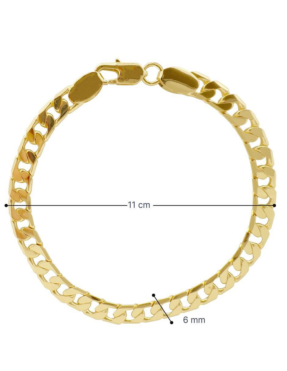 Pulsera 18 k con acabado chapa de oro 5