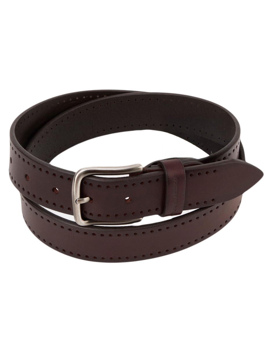 Cinturón de piel para hombre
