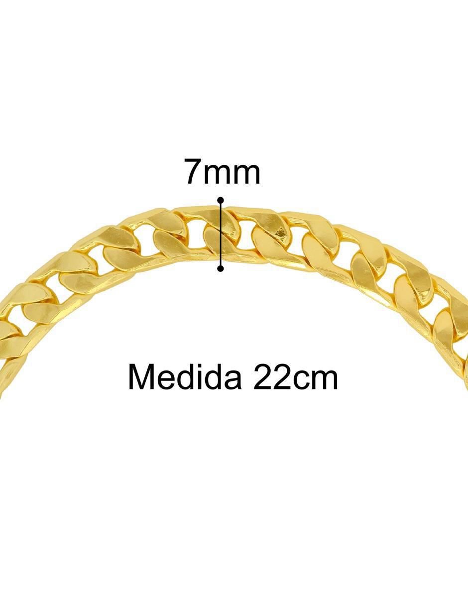 Pulsera 18 K con acabado chapa de oro 5