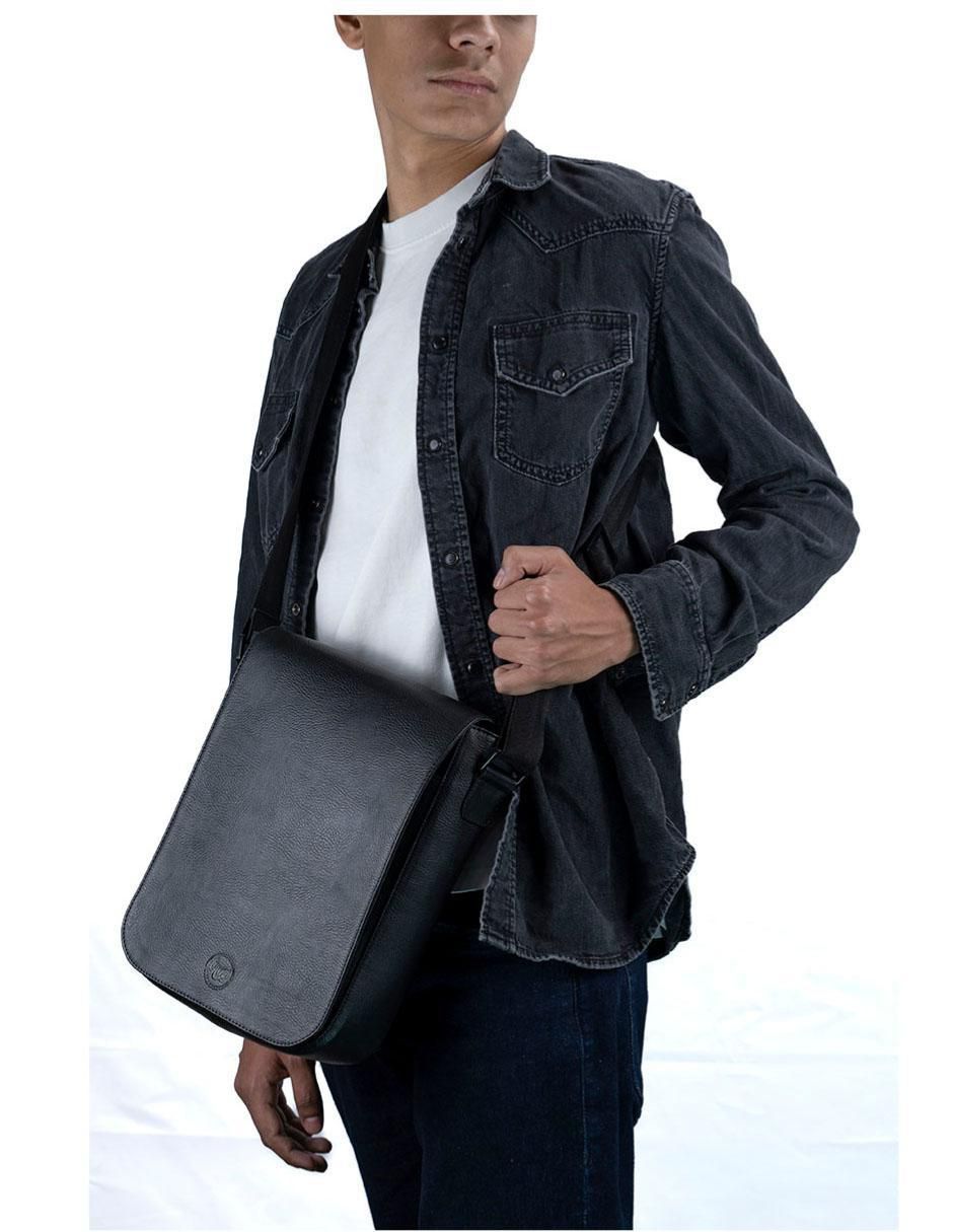 Bolsa messenger de piel para hombre 5