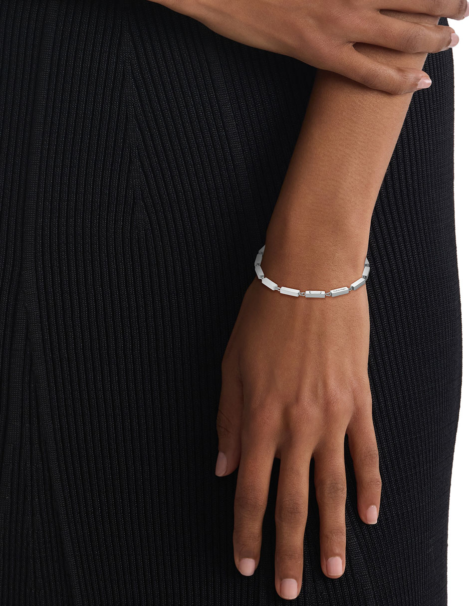 Pulsera de acero inoxidable Ck essential links con acabado brillante 3