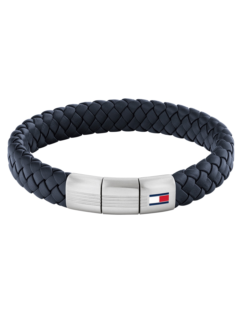 Pulsera de piel Round braided bracelet con acabado mate