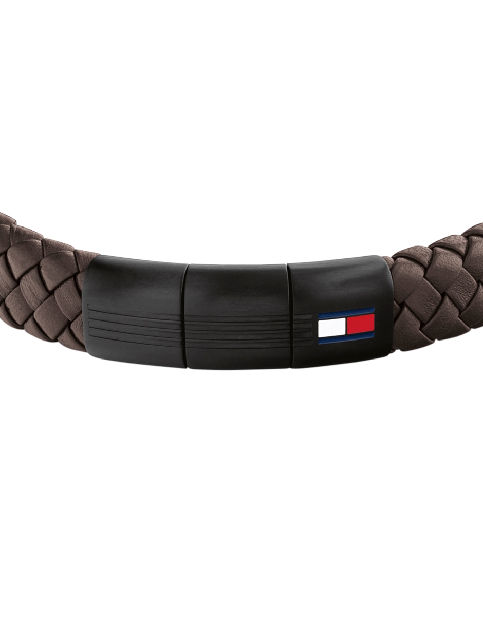 Pulsera de piel Round braided bracelet con acabado mate 2