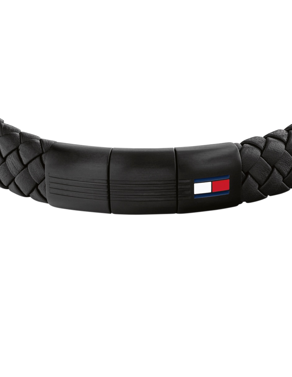 Brazalete de piel Round braided bracelet con acabado mate 2