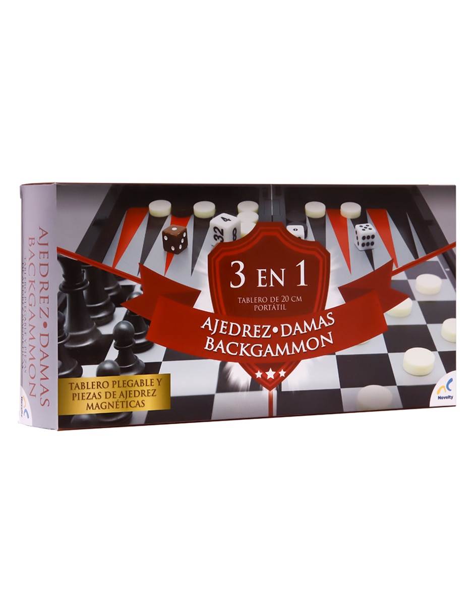 3 en 1 ajedrez, damas y backgammon 3 en 1 ajedrez, damas y backgammon