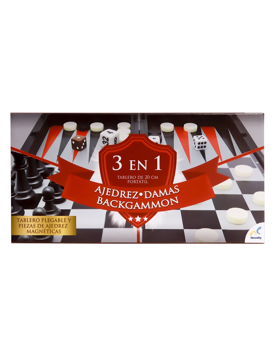 3 en 1 ajedrez, damas y backgammon 2