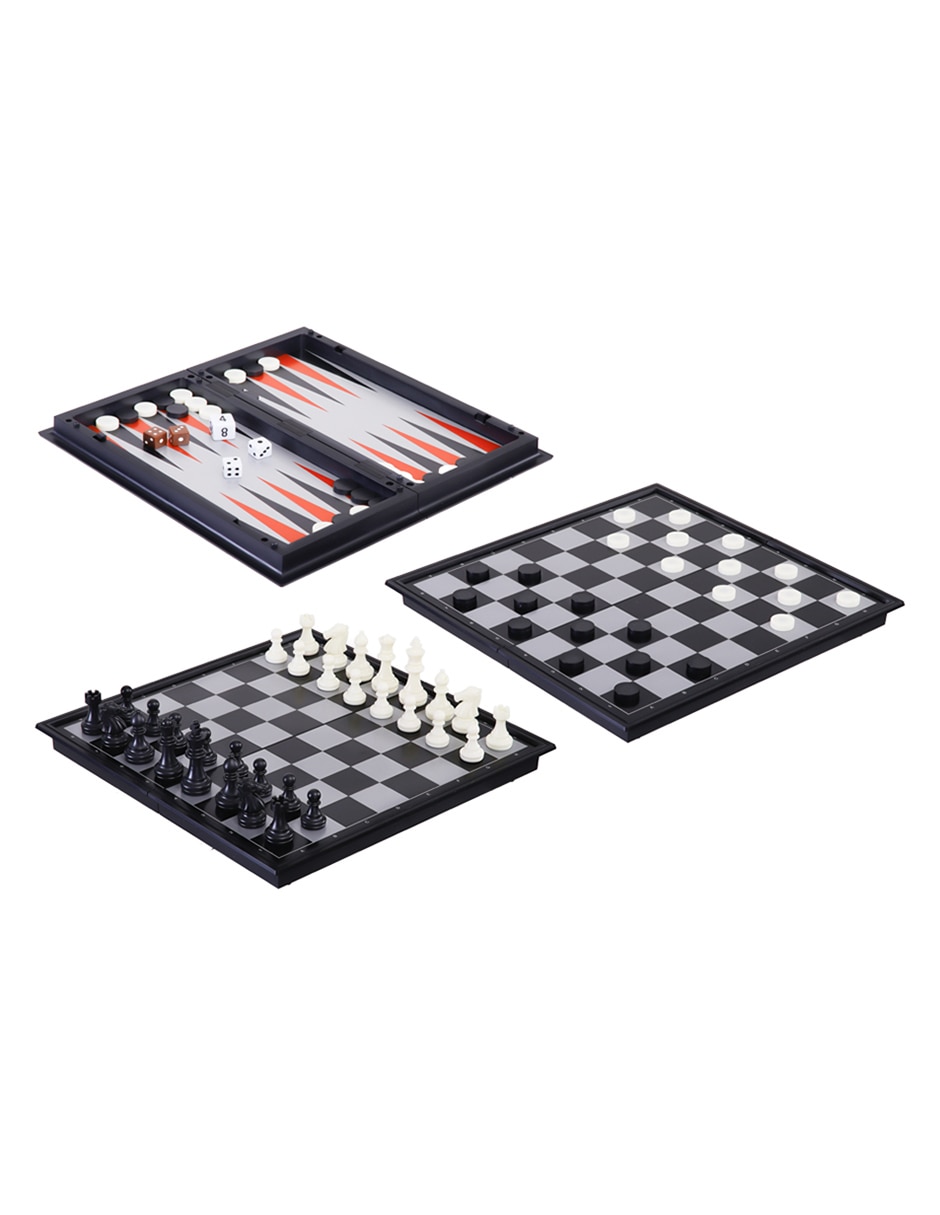 3 en 1 ajedrez, damas y backgammon 4