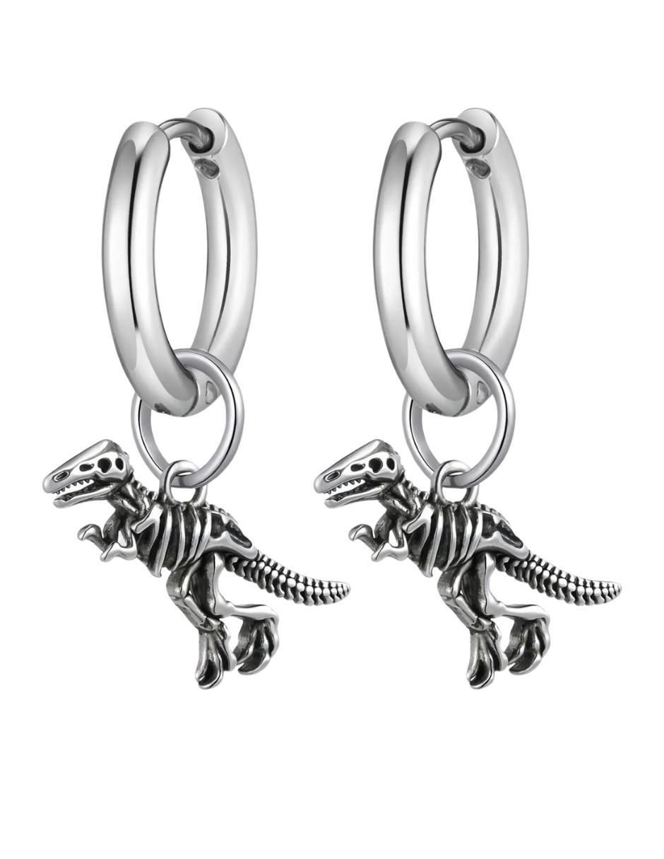 Arracadas de dinosaurio con acabado pulido Arracadas de dinosaurio con acabado pulido