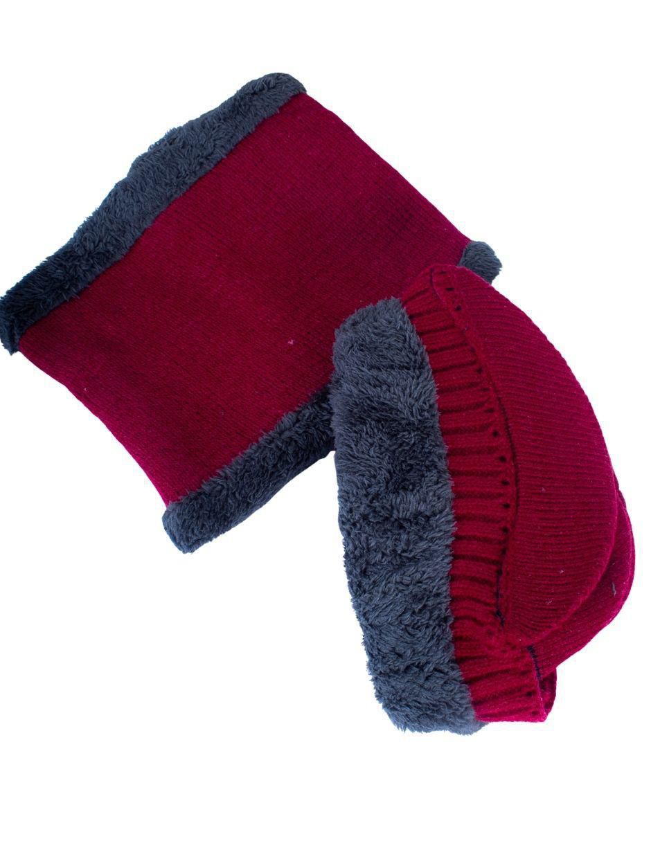 Set bufanda - gorro muytu no aplica "estampado" liso "con" sin aplicación "de" hombre