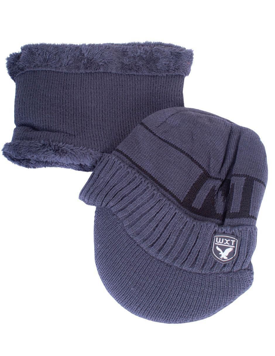 Set bufanda - gorro muytu no aplica "estampado" liso "con" sin aplicación "de" hombre