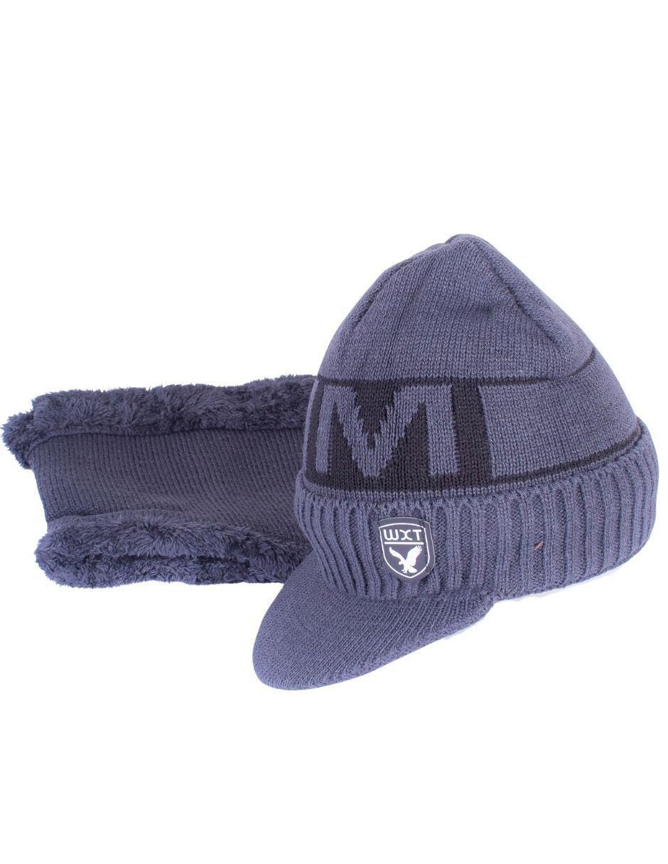 Set bufanda - gorro muytu no aplica "estampado" liso "con" sin aplicación "de" hombre