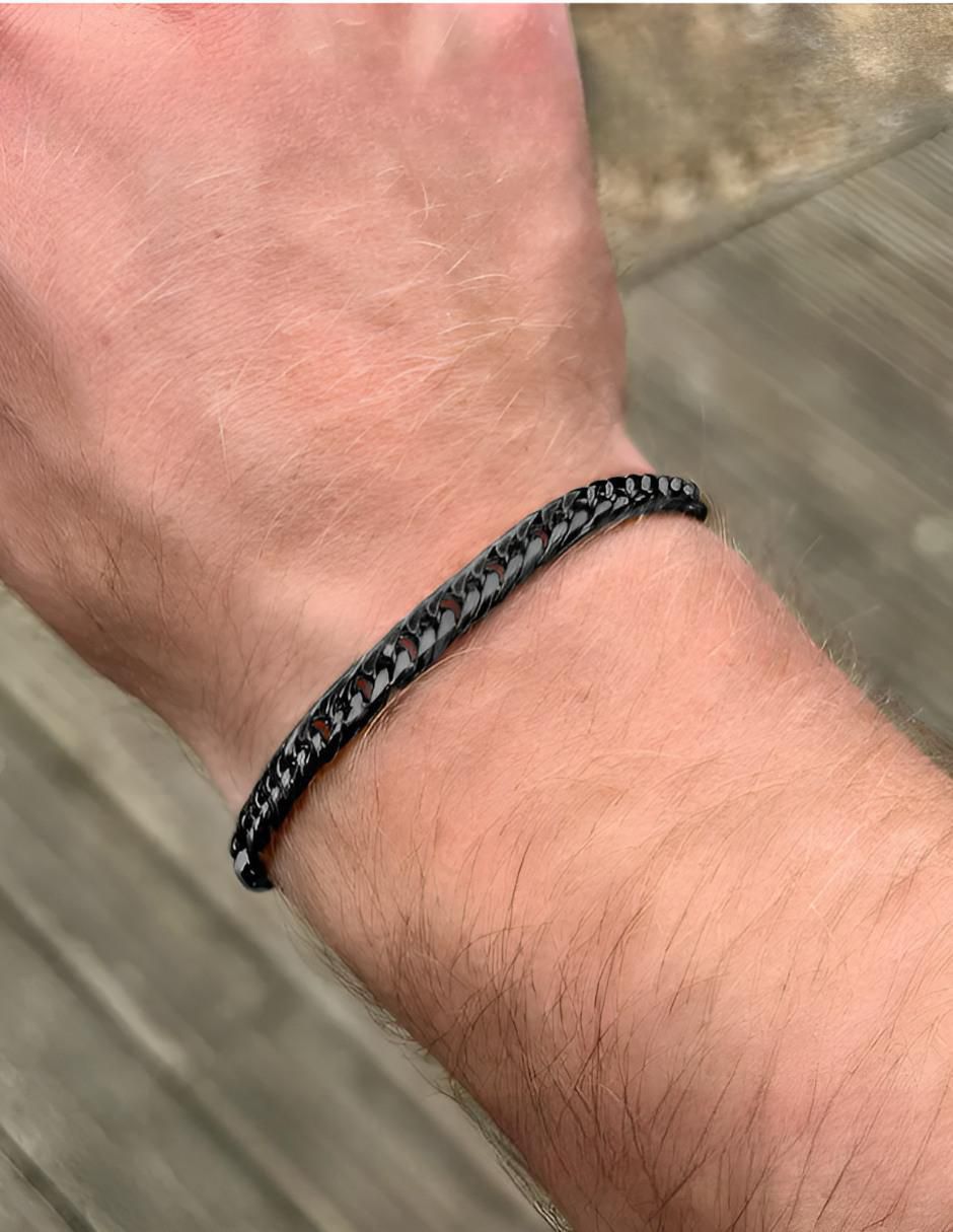 Pulsera de acero inoxidable acabado brillante 4