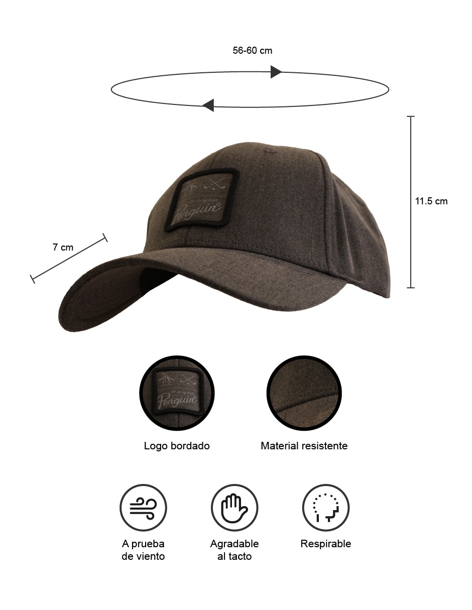 Gorra visera curva correa ajustable casual para hombre 6