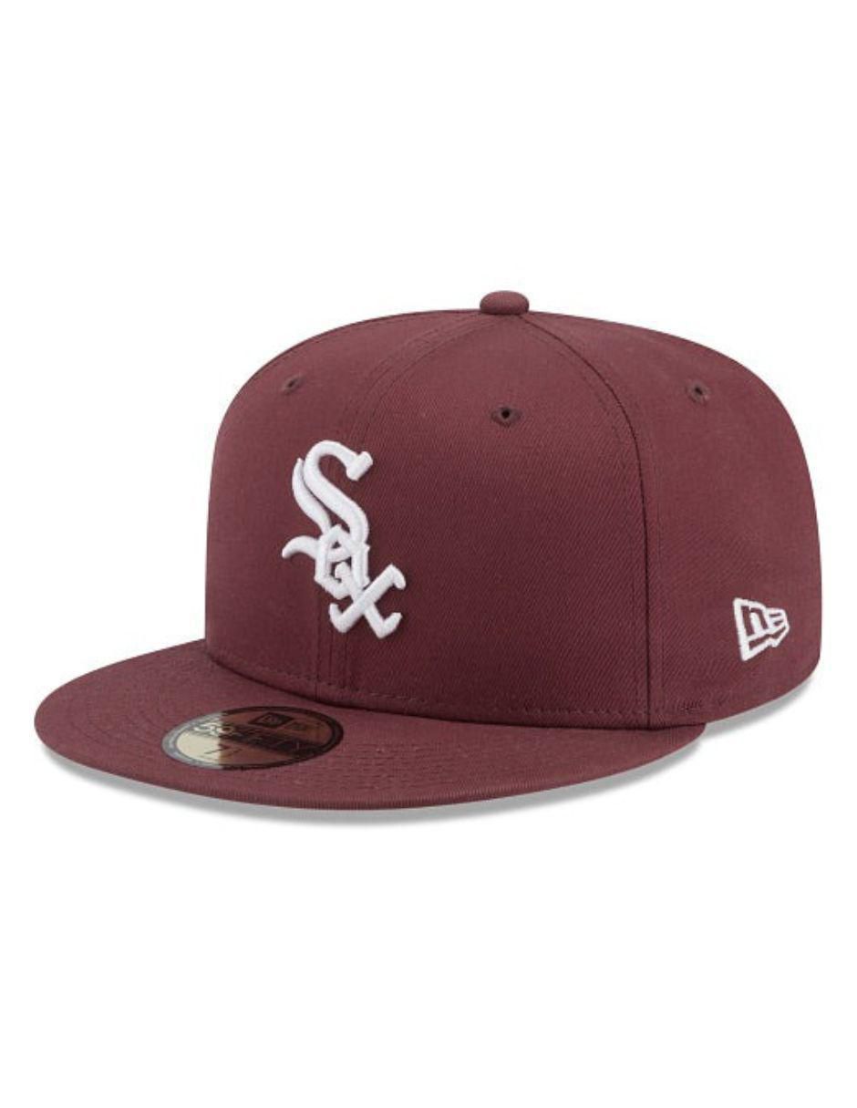 Gorra visera plana cerrada "para" béisbol new era 5950 maroon chicago white sox chicago white sox "para" unisex