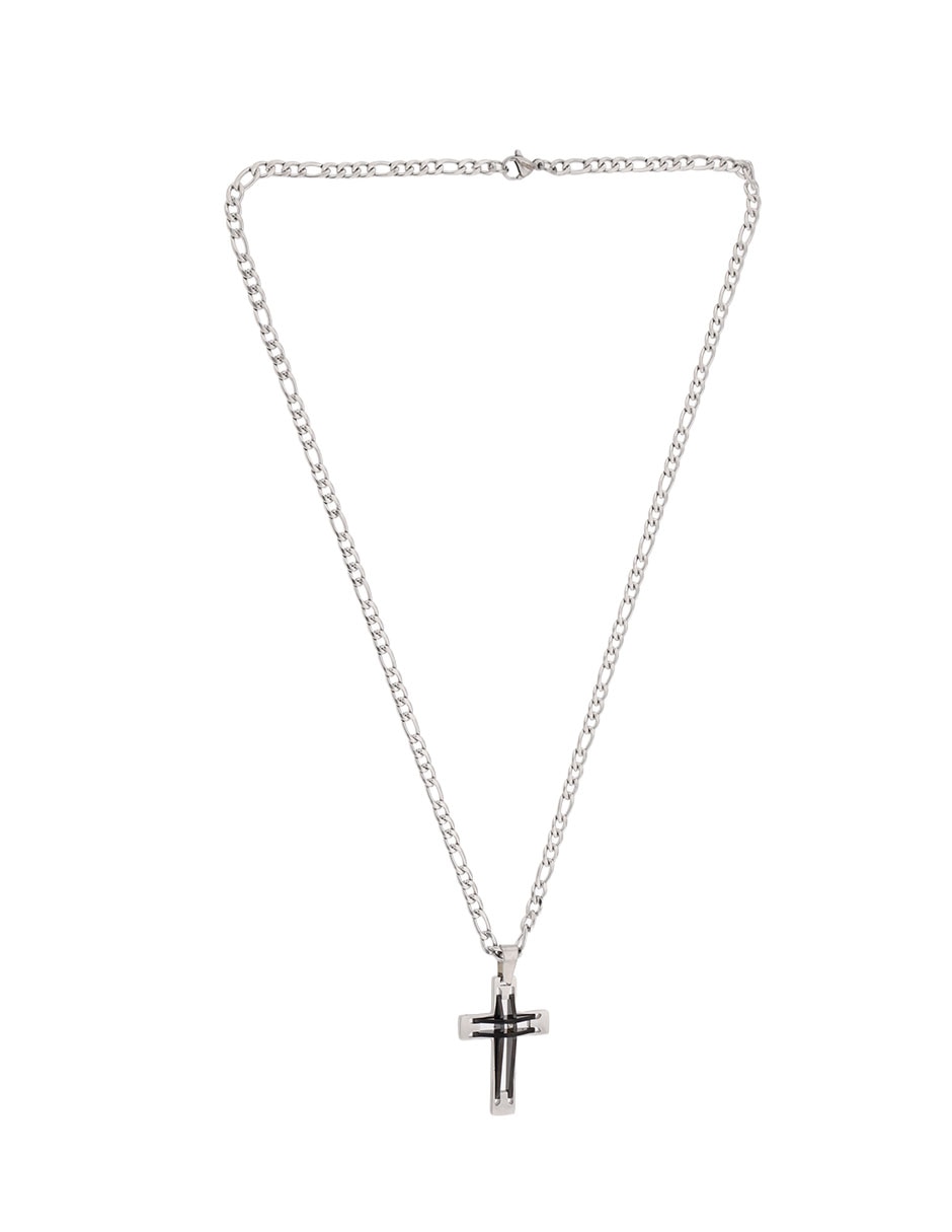 Collar de cruz de acero inoxidable 2