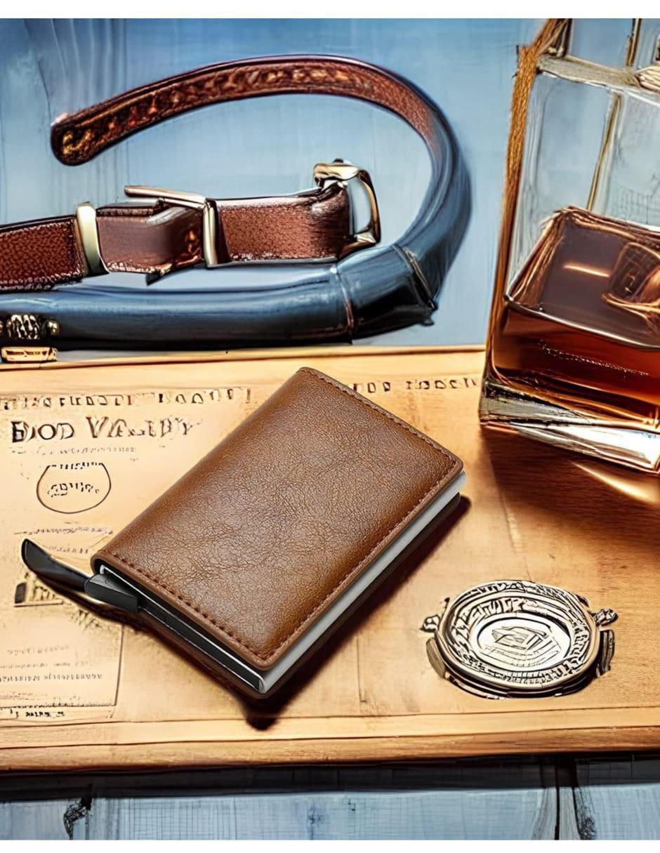 Tarjetero cuero para hombre 4