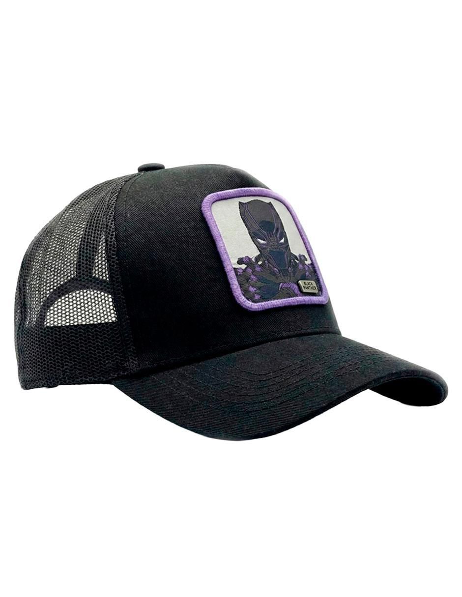 Gorra visera curva snapback Black Panther para hombre