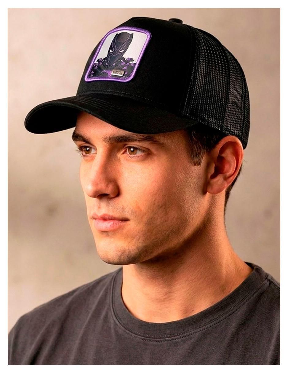 Gorra visera curva snapback Black Panther para hombre 3