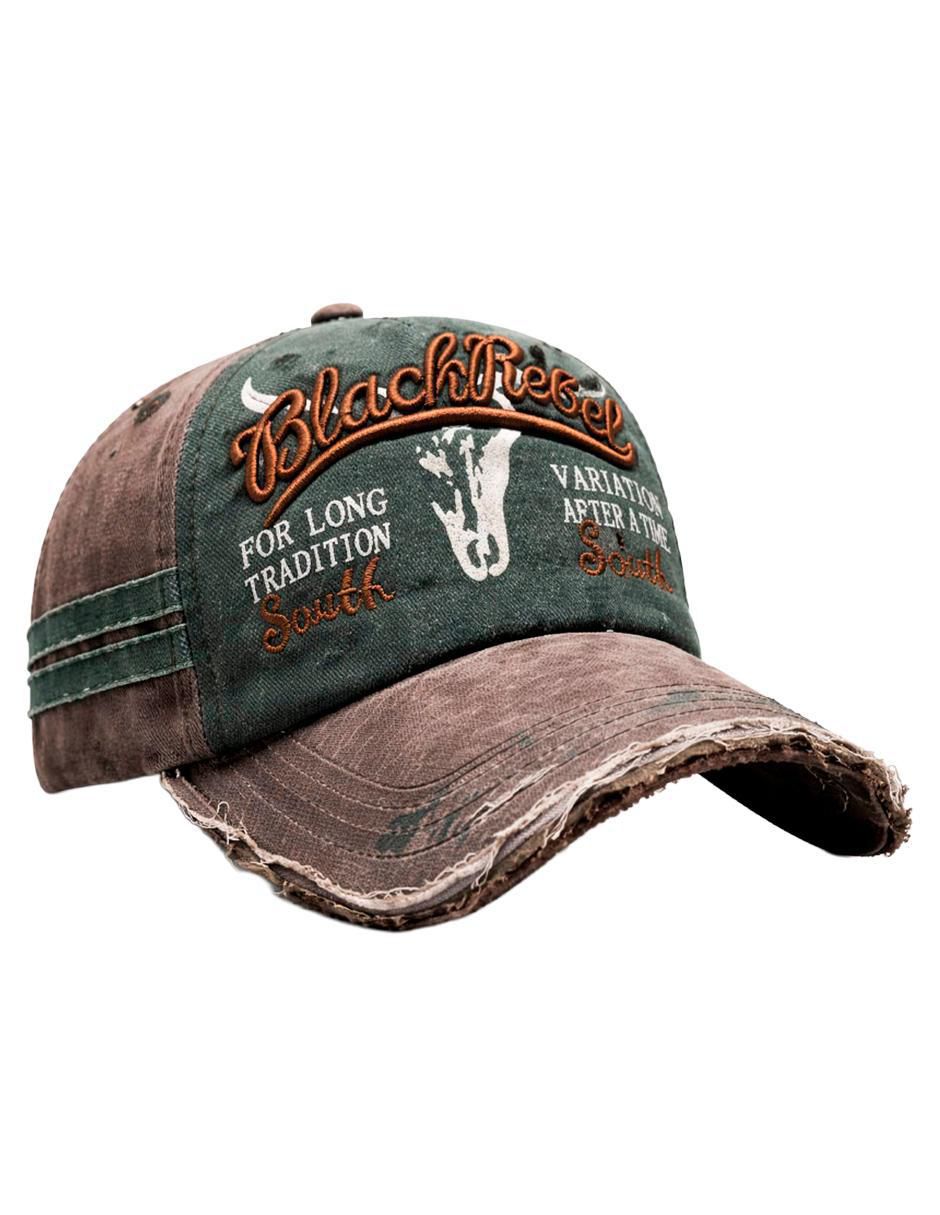 Gorra visera curva hebilla casual para hombre