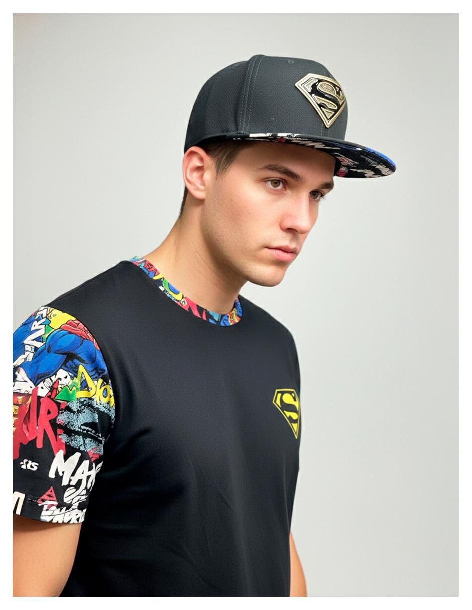 Gorra visera plana snapback Superman para hombre 3
