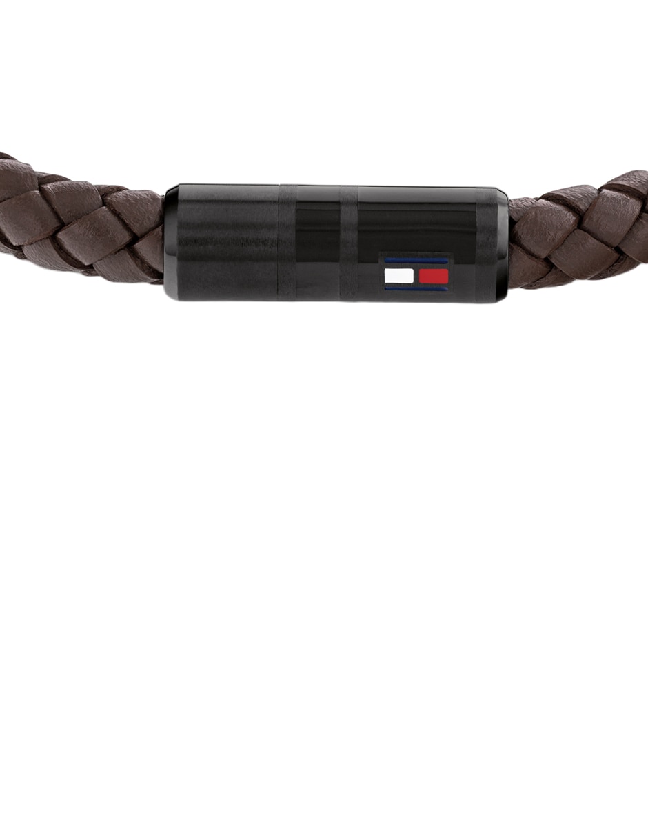Brazalete Casual Leather Braided acabado brillante 2