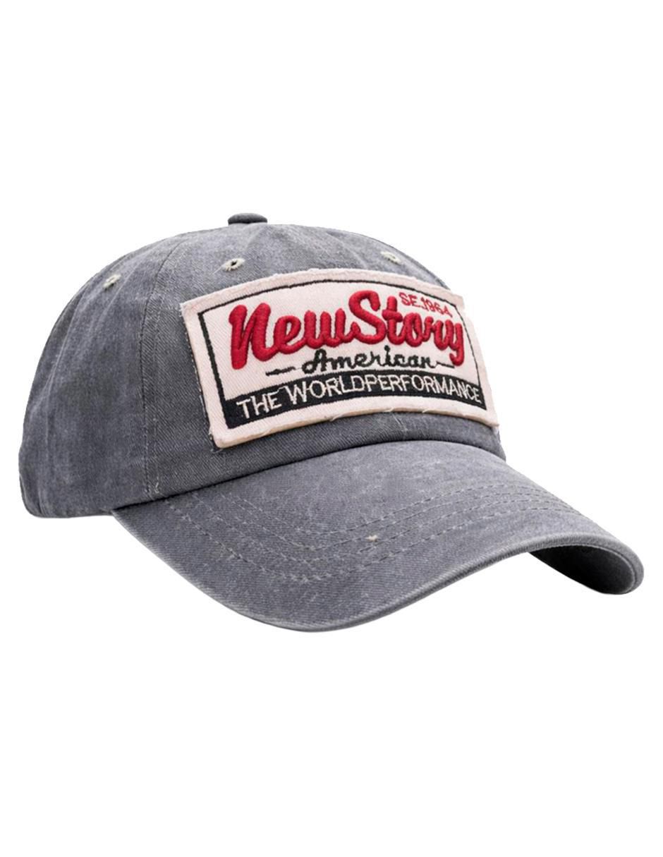 Gorra visera curva correa ajustable Vintage New Story American para hombre