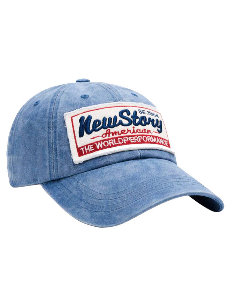 Gorra visera curva correa ajustable Vintage New Story American para hombre
