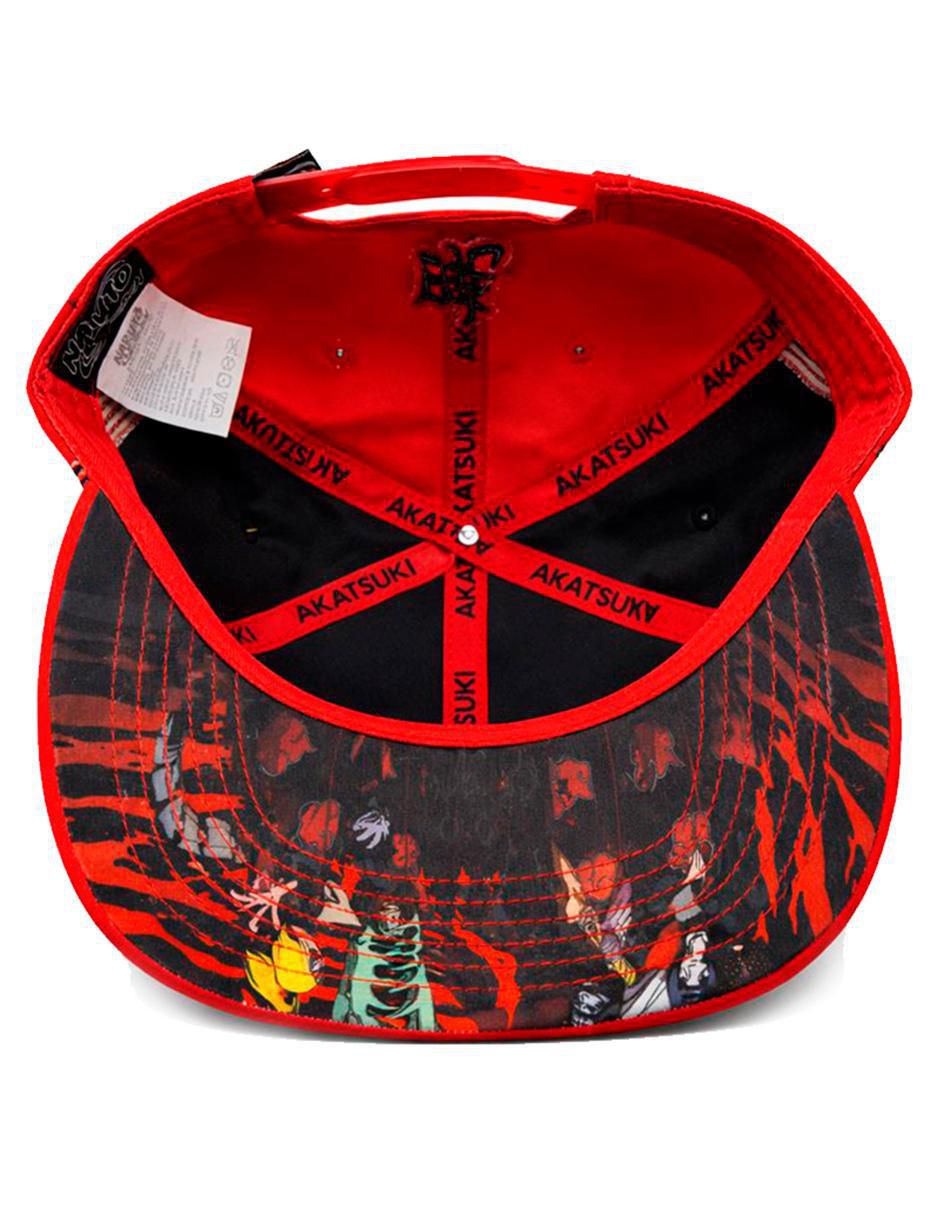 Gorra visera plana snapback casual Naruto Shippuden Akatsuki Cloud para hombre 4