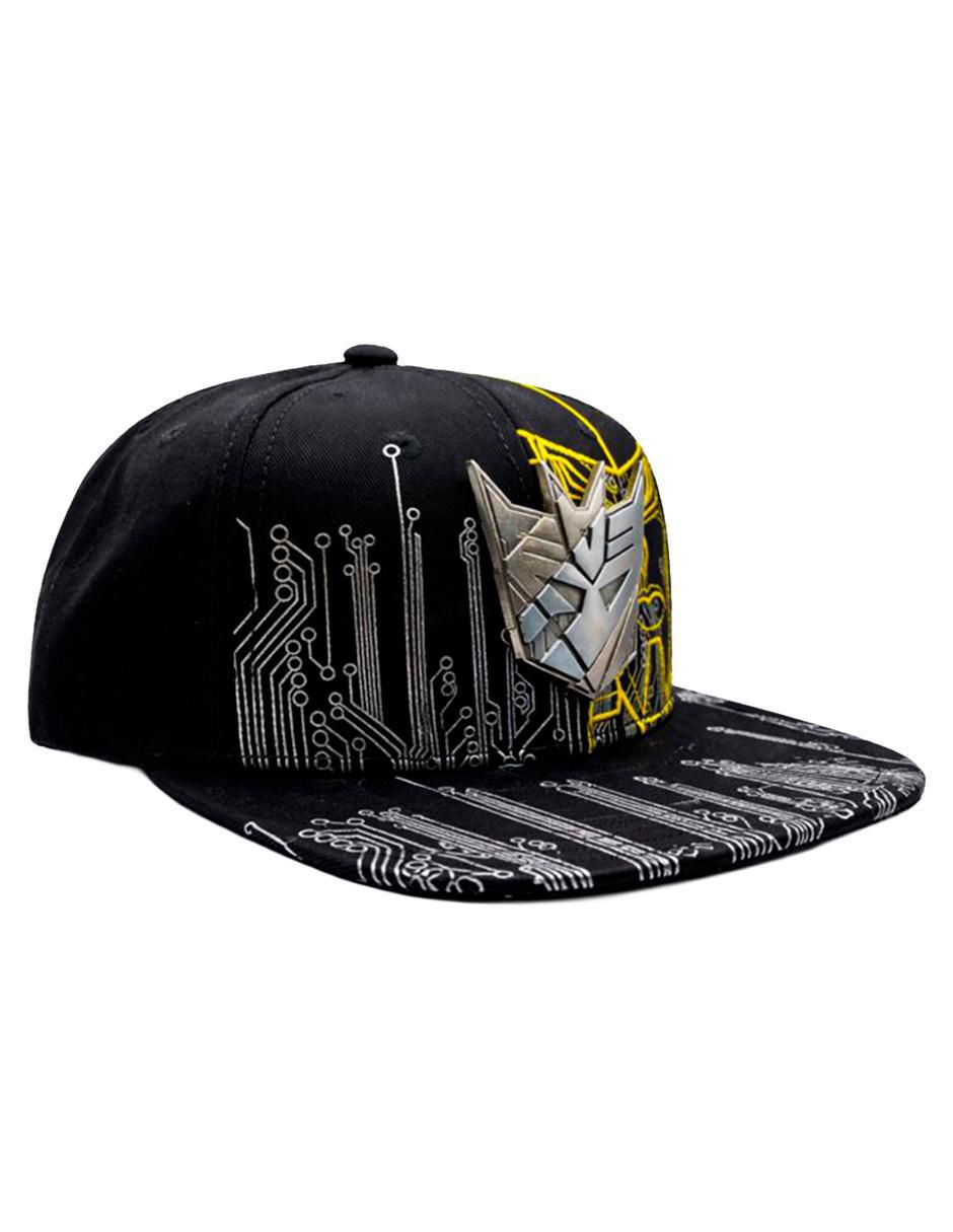 Gorra visera plana snapback casual Decepticon Iron Circuitos para hombre